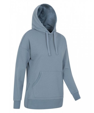 Lounge Soft-Touch Womens Longline Hoodie Blue $15.51 Loungewear