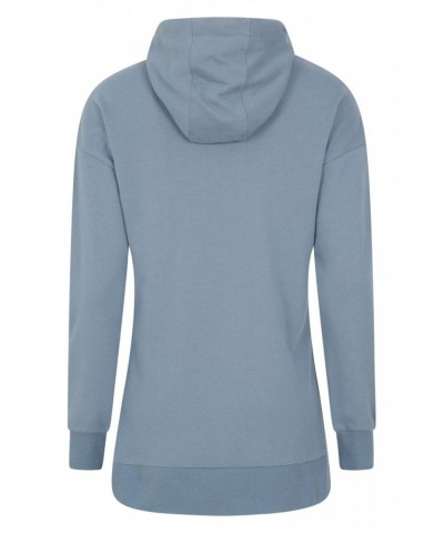 Lounge Soft-Touch Womens Longline Hoodie Blue $15.51 Loungewear