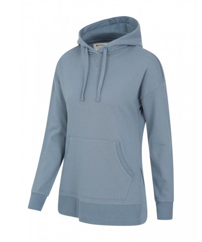 Lounge Soft-Touch Womens Longline Hoodie Blue $15.51 Loungewear