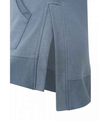 Lounge Soft-Touch Womens Longline Hoodie Blue $15.51 Loungewear