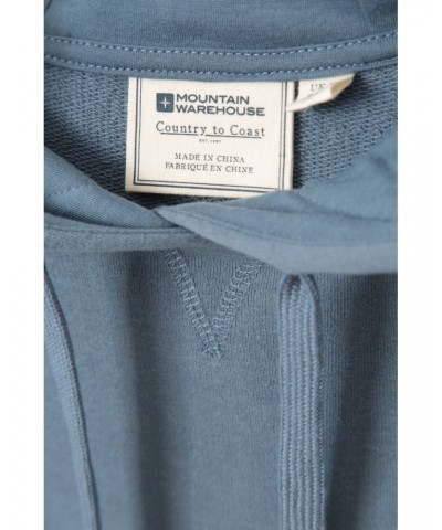 Lounge Soft-Touch Womens Longline Hoodie Blue $15.51 Loungewear