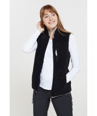 Sennen Womens Sherpa Lined Vest Black $22.39 Jackets