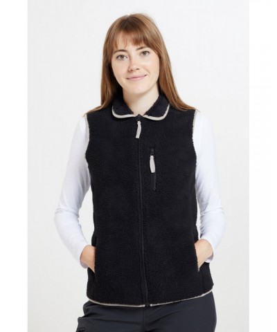 Sennen Womens Sherpa Lined Vest Black $22.39 Jackets