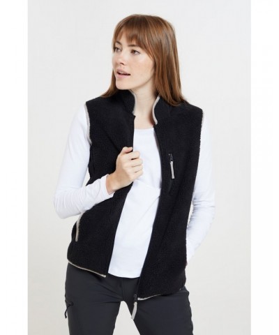 Sennen Womens Sherpa Lined Vest Black $22.39 Jackets