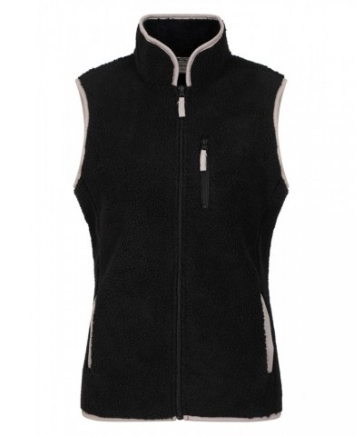 Sennen Womens Sherpa Lined Vest Black $22.39 Jackets