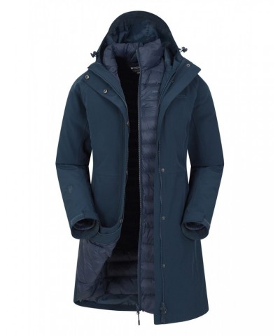 Alaskan Womens Long 3 in 1 Jacket Dark Blue $78.20 Jackets