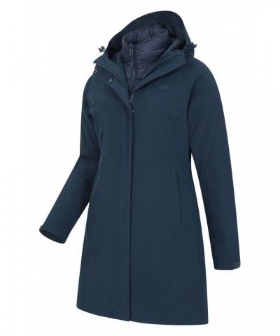 Alaskan Womens Long 3 in 1 Jacket Dark Blue $78.20 Jackets