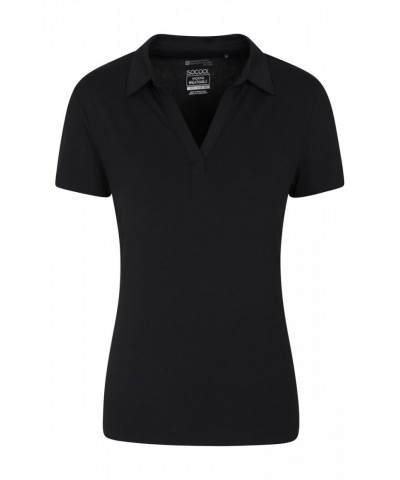 Womens UV Polo Shirt Black $19.13 Tops