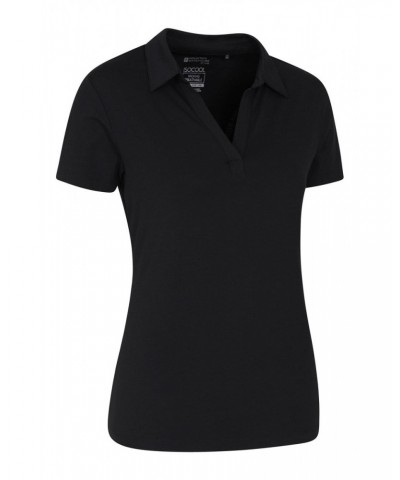 Womens UV Polo Shirt Black $19.13 Tops