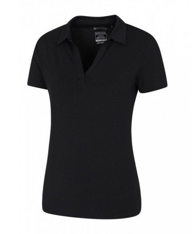 Womens UV Polo Shirt Black $19.13 Tops