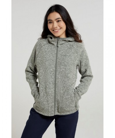 Nevis Womens Full Zip Hoodie Light Khaki $27.02 Fleece