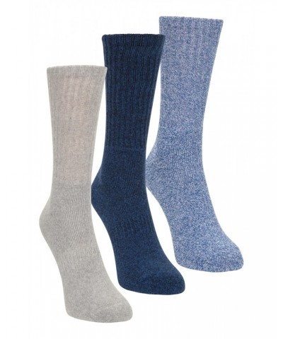 Outdoor Mens Mid-Calf Hiking Socks 3-pack Bright Blue $11.39 Accessories