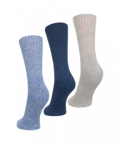 Outdoor Mens Mid-Calf Hiking Socks 3-pack Bright Blue $11.39 Accessories