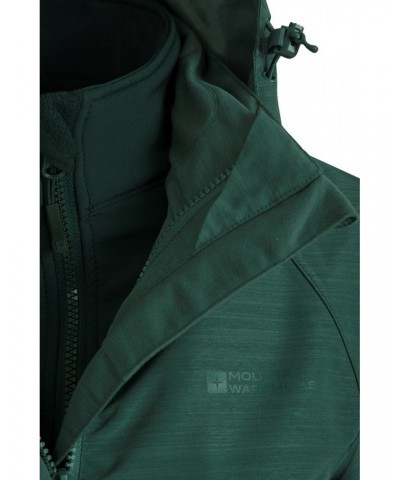 Bracken Melange Womens 3 in 1 Jacket Green $44.00 Jackets