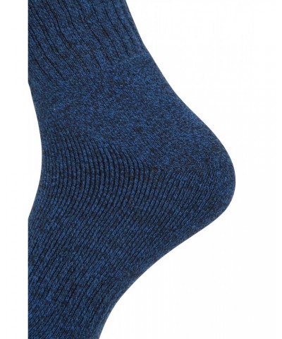 Outdoor Mens Mid-Calf Hiking Socks 3-pack Bright Blue $11.39 Accessories