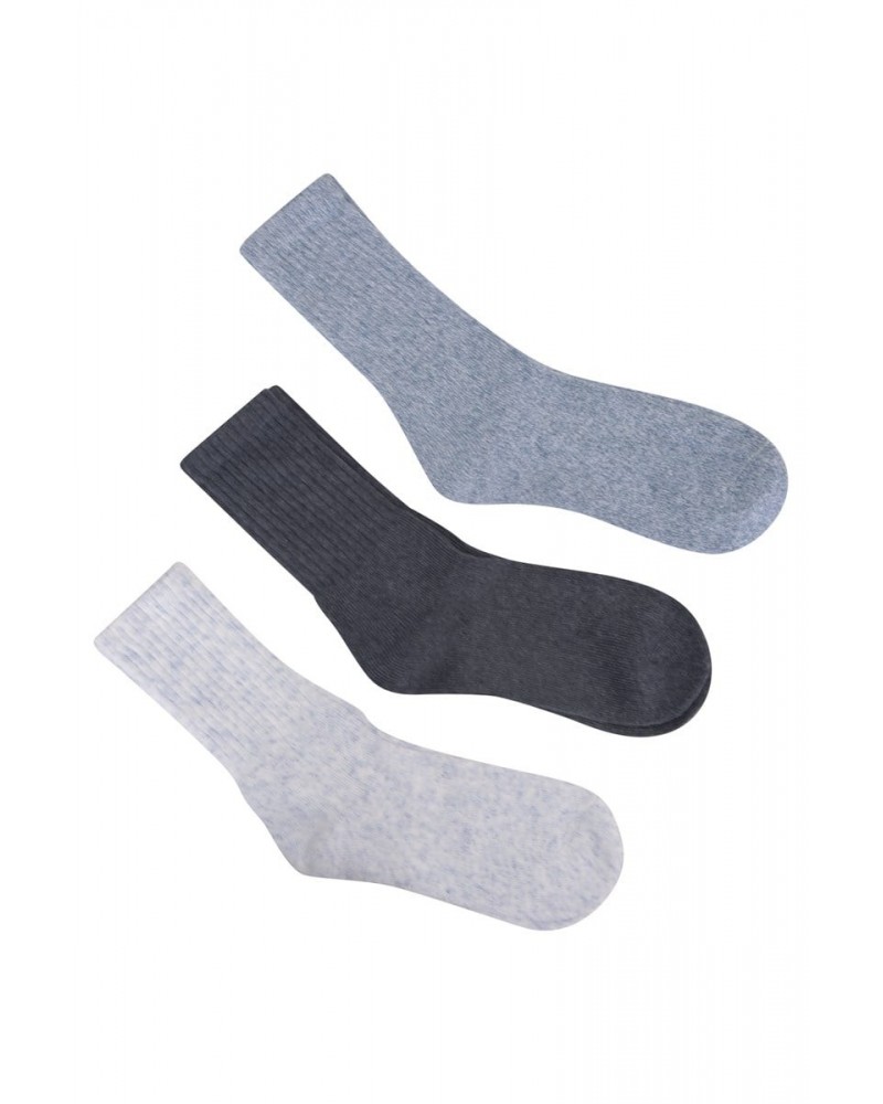 Outdoor Womens Mid-Calf Hiking Socks 3-Pack Pale Blue $11.79 Accessories