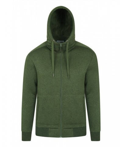 Nevis Mens Fleece Lined Hoodie Khaki $17.86 Tops