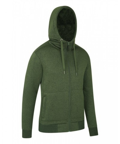 Nevis Mens Fleece Lined Hoodie Khaki $17.86 Tops