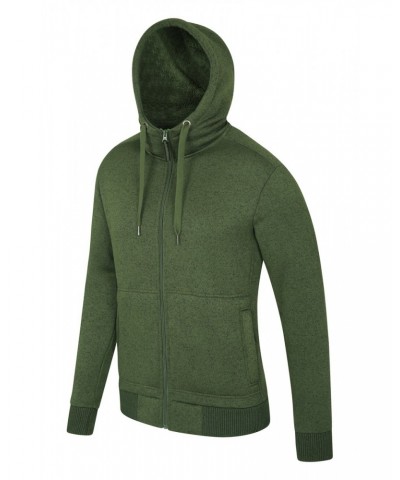 Nevis Mens Fleece Lined Hoodie Khaki $17.86 Tops