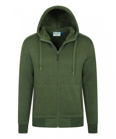 Nevis Mens Fleece Lined Hoodie Khaki $17.86 Tops