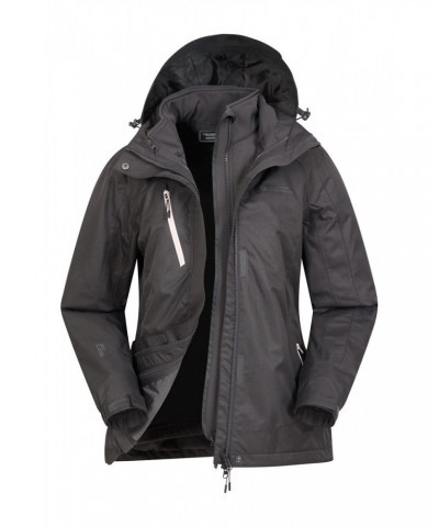 Bracken Melange Womens 3 in 1 Jacket Black $54.99 Jackets