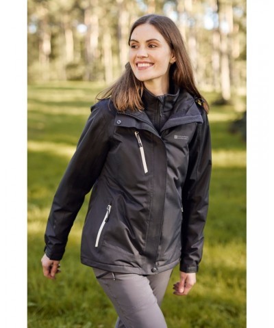 Bracken Melange Womens 3 in 1 Jacket Black $54.99 Jackets