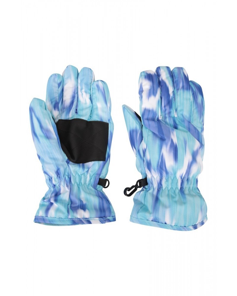 Printed Kids Ski Gloves Teal $11.79 Accessories