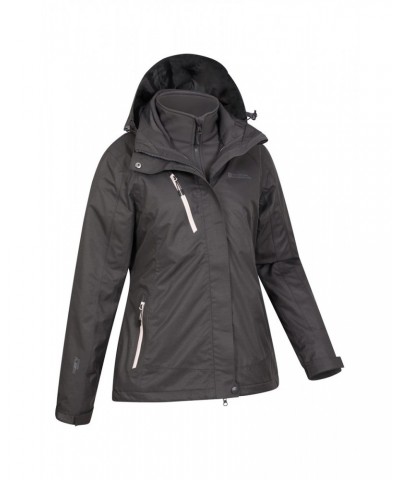 Bracken Melange Womens 3 in 1 Jacket Black $54.99 Jackets