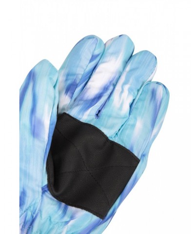 Printed Kids Ski Gloves Teal $11.79 Accessories