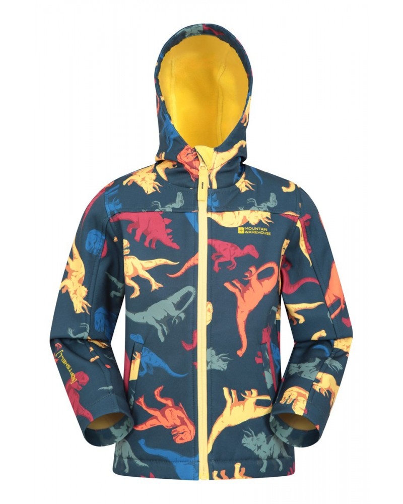 Exodus II Kids Printed Water-resistant Softshell Soft Yellow $17.81 Jackets