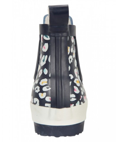 Womens Printed Short Rain Boots Navy $17.60 Footwear