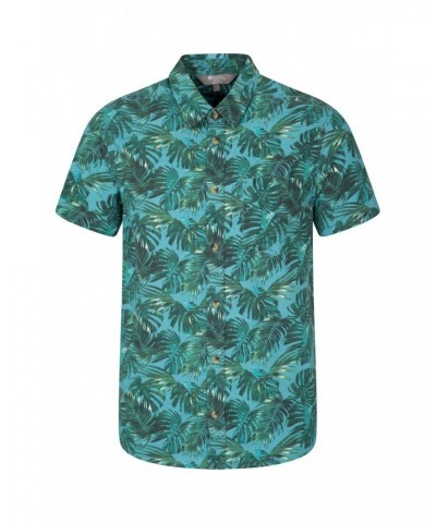 Hawaiian Short Sleeve Mens Shirt Green $18.47 Tops