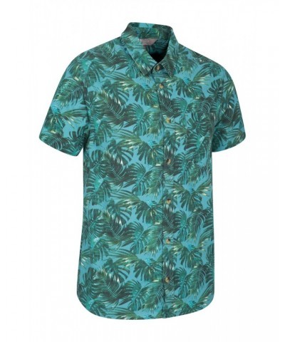 Hawaiian Short Sleeve Mens Shirt Green $18.47 Tops