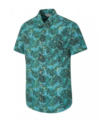 Hawaiian Short Sleeve Mens Shirt Green $18.47 Tops