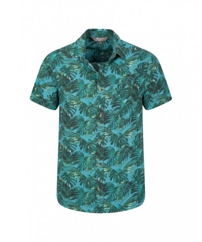 Hawaiian Short Sleeve Mens Shirt Green $18.47 Tops