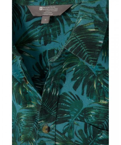 Hawaiian Short Sleeve Mens Shirt Green $18.47 Tops