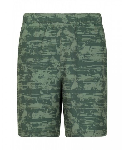 Hurdle Printed Mens Running Shorts Green $14.24 Pants