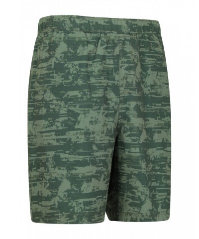 Hurdle Printed Mens Running Shorts Green $14.24 Pants