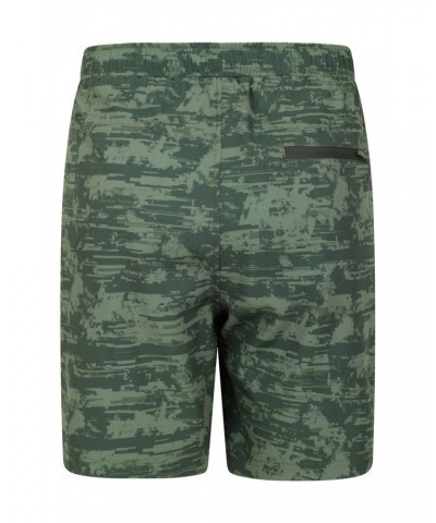 Hurdle Printed Mens Running Shorts Green $14.24 Pants