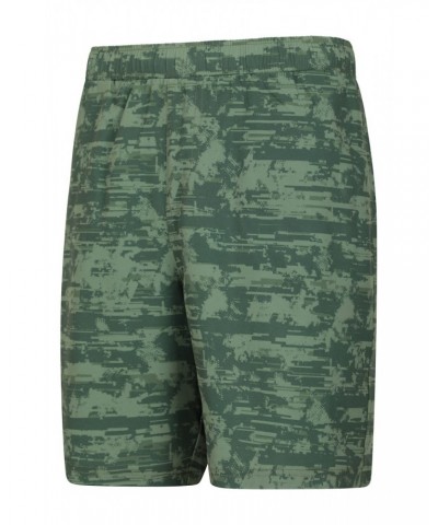 Hurdle Printed Mens Running Shorts Green $14.24 Pants