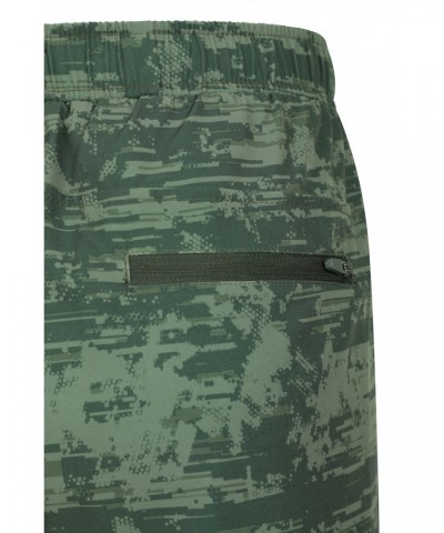 Hurdle Printed Mens Running Shorts Green $14.24 Pants