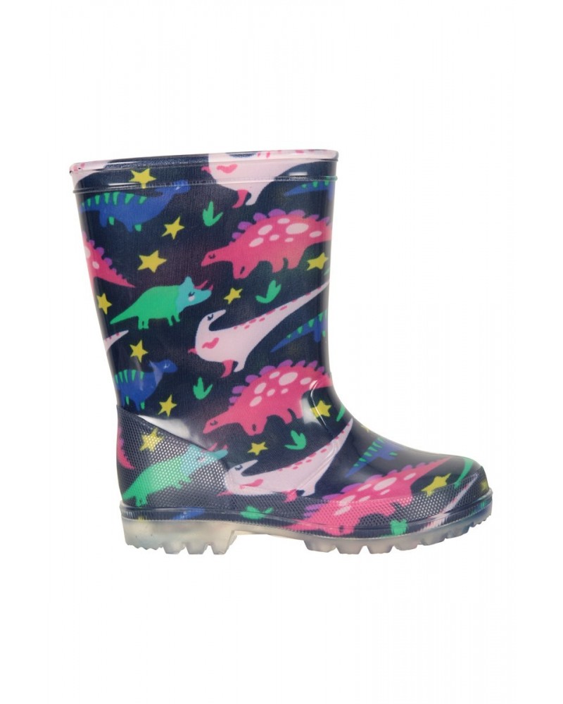 Splash Junior Flashing Lights Rain Boots Light Teal $13.49 Footwear