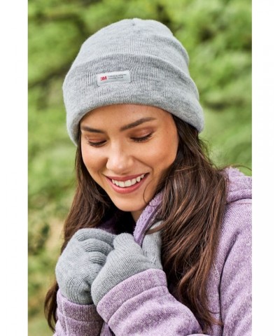 Womens Thinsulate Knitted Beanie Light Grey $10.00 Accessories