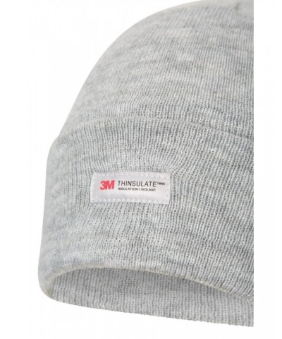 Womens Thinsulate Knitted Beanie Light Grey $10.00 Accessories