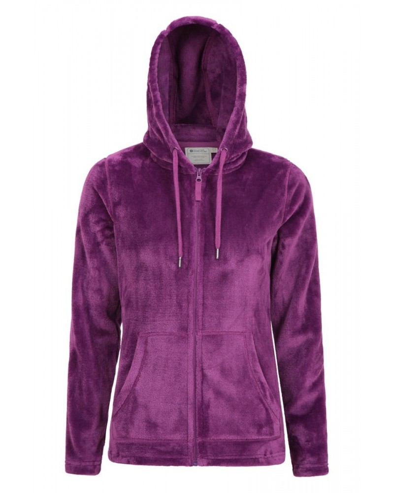 Snaggle Womens Hooded Fleece Dark Purple $16.81 Loungewear