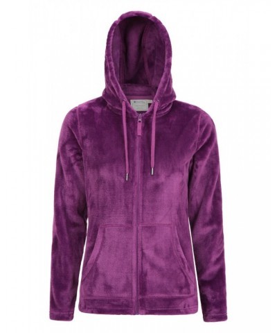 Snaggle Womens Hooded Fleece Dark Purple $16.81 Loungewear