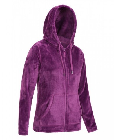 Snaggle Womens Hooded Fleece Dark Purple $16.81 Loungewear