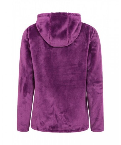 Snaggle Womens Hooded Fleece Dark Purple $16.81 Loungewear