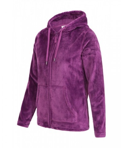 Snaggle Womens Hooded Fleece Dark Purple $16.81 Loungewear