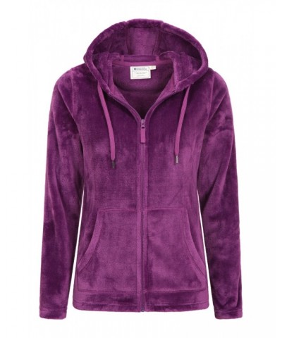 Snaggle Womens Hooded Fleece Dark Purple $16.81 Loungewear